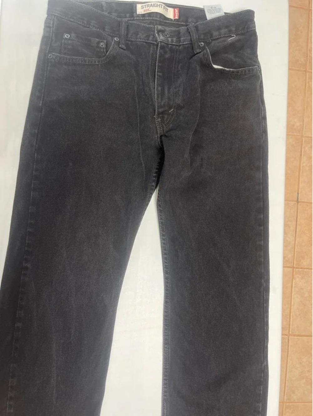 0029 Levi’s 505 Black Regular Fit Straight Leg Jeans 32x30